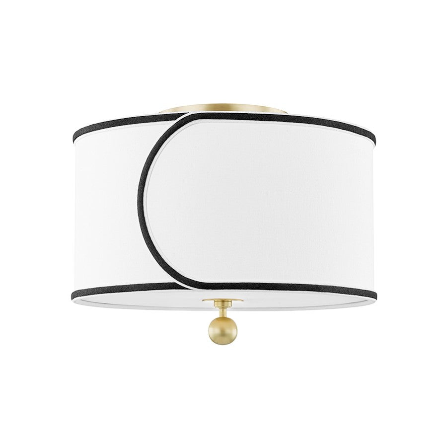 Mitzi Zara 2 Light 14" Semi Flush Mount, Aged Brass - H381602-AGB