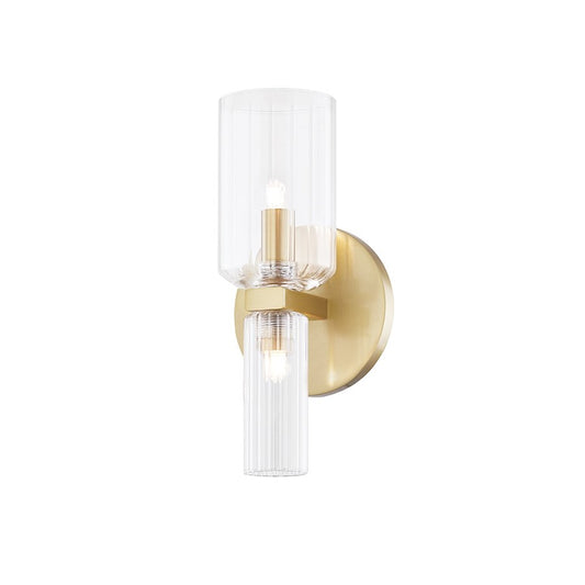 Mitzi Tabitha 1 Light Bath Bracket, Aged Brass/Clear - H384301-AGB