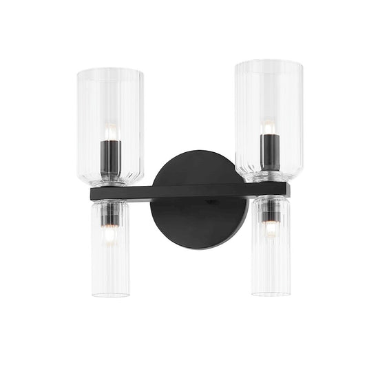 Mitzi Tabitha 4 Light Bath Bracket, Soft Black/Clear - H384302-SBK