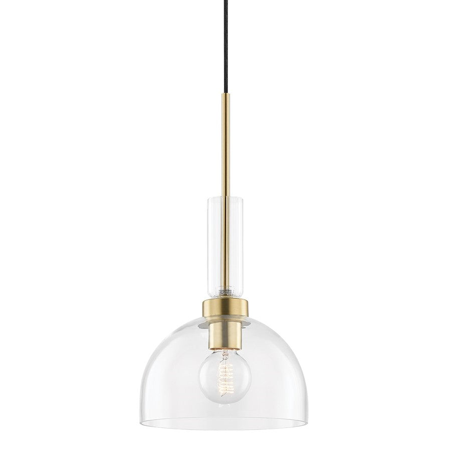 Mitzi Tabitha 1 Light Pendant, Aged Brass/Clear - H384701-AGB