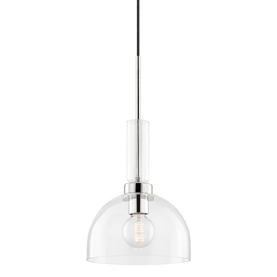 Mitzi Tabitha 1 Light Pendant, Polished Nickel/Clear - H384701-PN