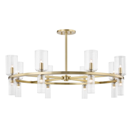 Mitzi Tabitha 16 Light Chandelier, Aged Brass/Clear - H384816-AGB