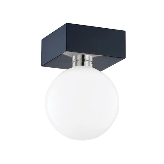 Mitzi Aspyn 1 Light Flush Mount, Navy/Opal Glossy - H385501-PN-NVY