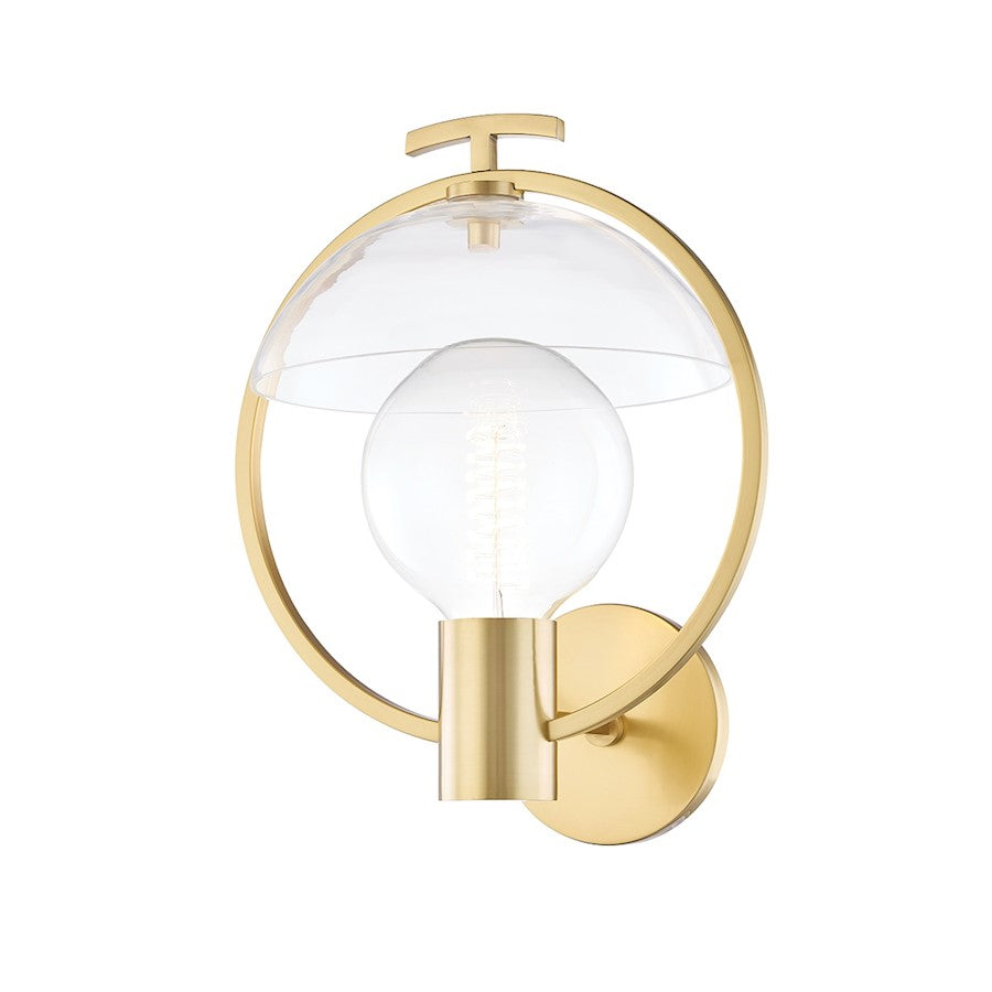 Mitzi Ringo 1 Light Wall Sconce, Aged Brass/Clear - H387101-AGB