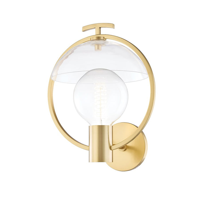 Mitzi Ringo 1 Light Wall Sconce, Aged Brass/Clear - H387101-AGB