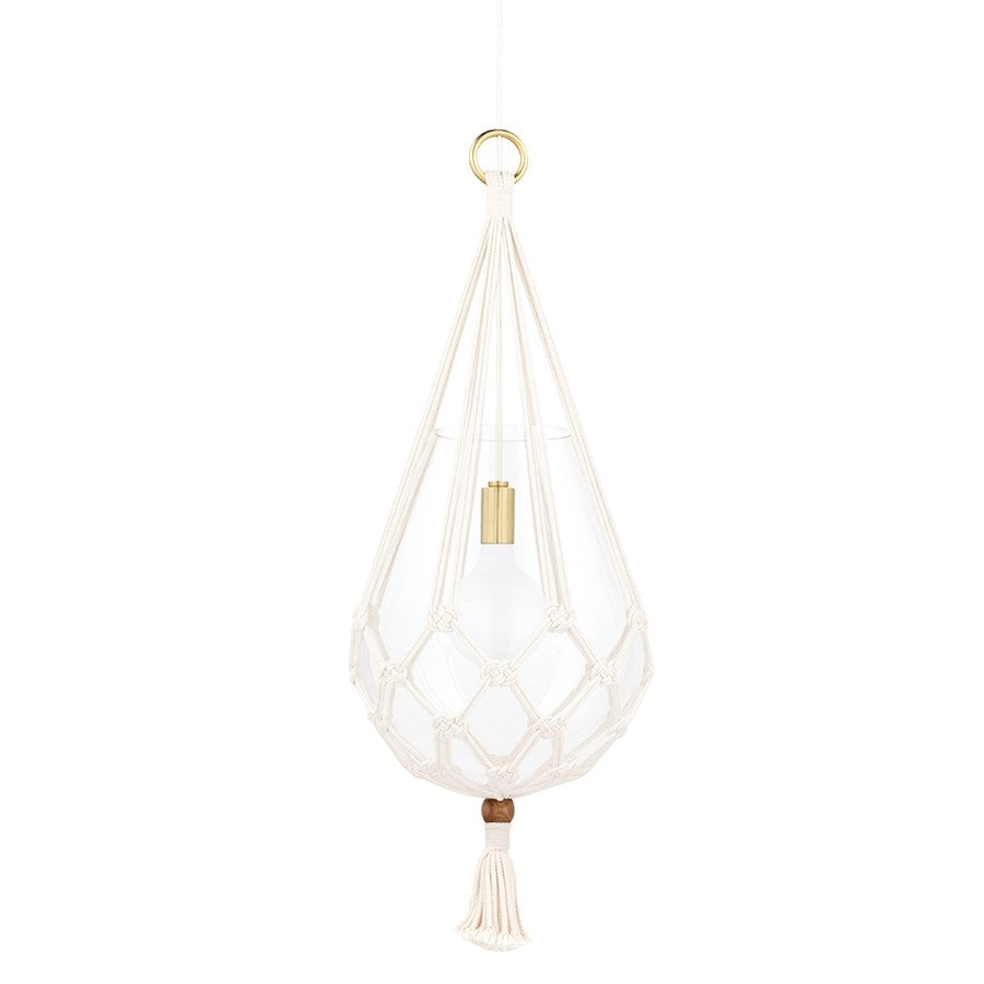 Mitzi Tessa 1 Light Large Pendant, Aged Brass/Clear - H411701L-AGB