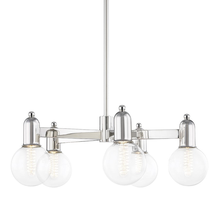 Mitzi Bryce 5 Light Chandelier, Polished Nickel - H419805-PN