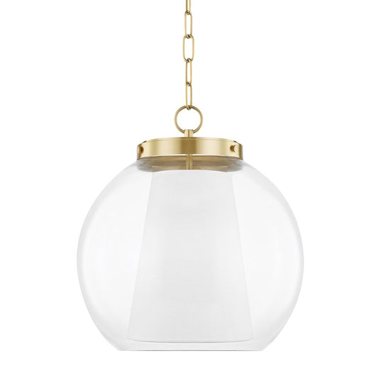 Mitzi Sasha 1 Light LED 15" Pendant, Aged Brass - H457701L-AGB