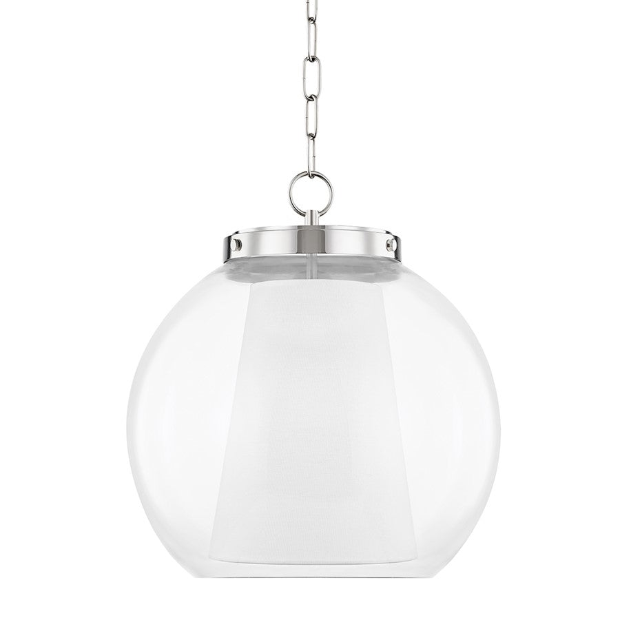 Mitzi Sasha 1 Light LED 15" Pendant, Polished Nickel - H457701L-PN