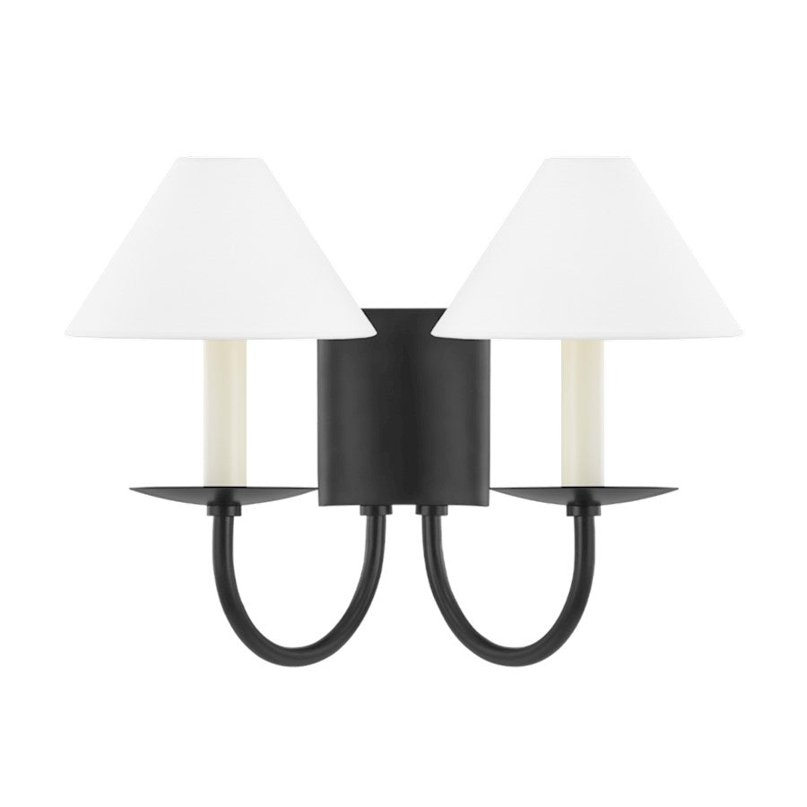 Mitzi Lenore 2 Light Wall Sconce, Soft Black - H464102-SBK