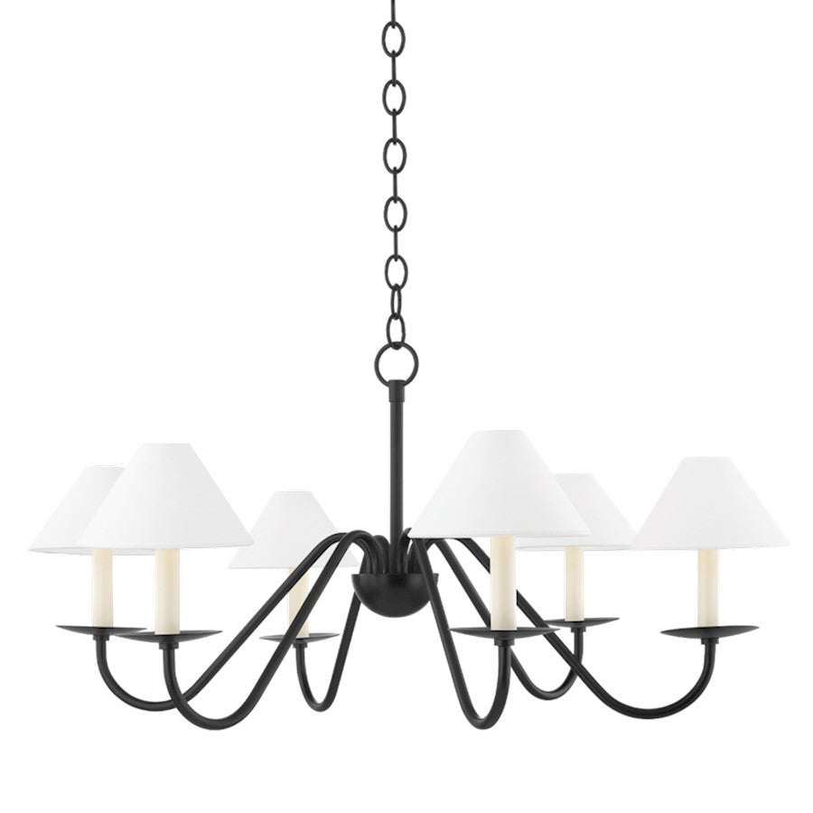 Mitzi Lenore 6 Light Chandelier, Soft Black - H464806-SBK