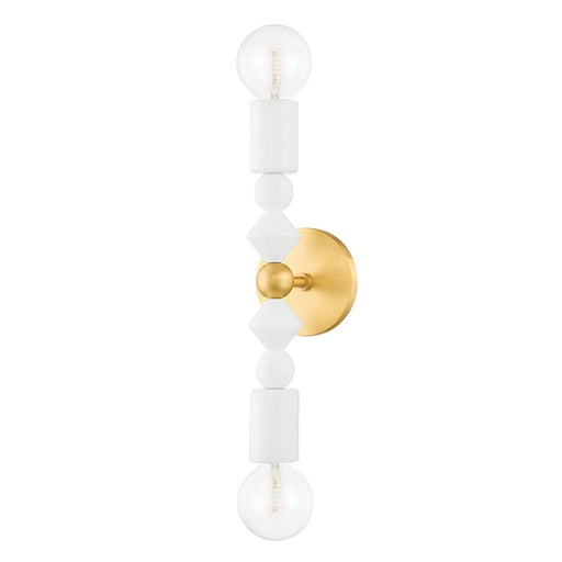 Mitzi Flora 2 Light Wall Sconce, Aged Brass - H471102-AGB