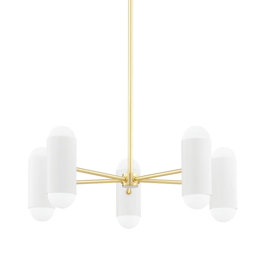 Mitzi Kira 10 Light Chandelier, Aged Brass/Soft White - H484810-AGB-SWH