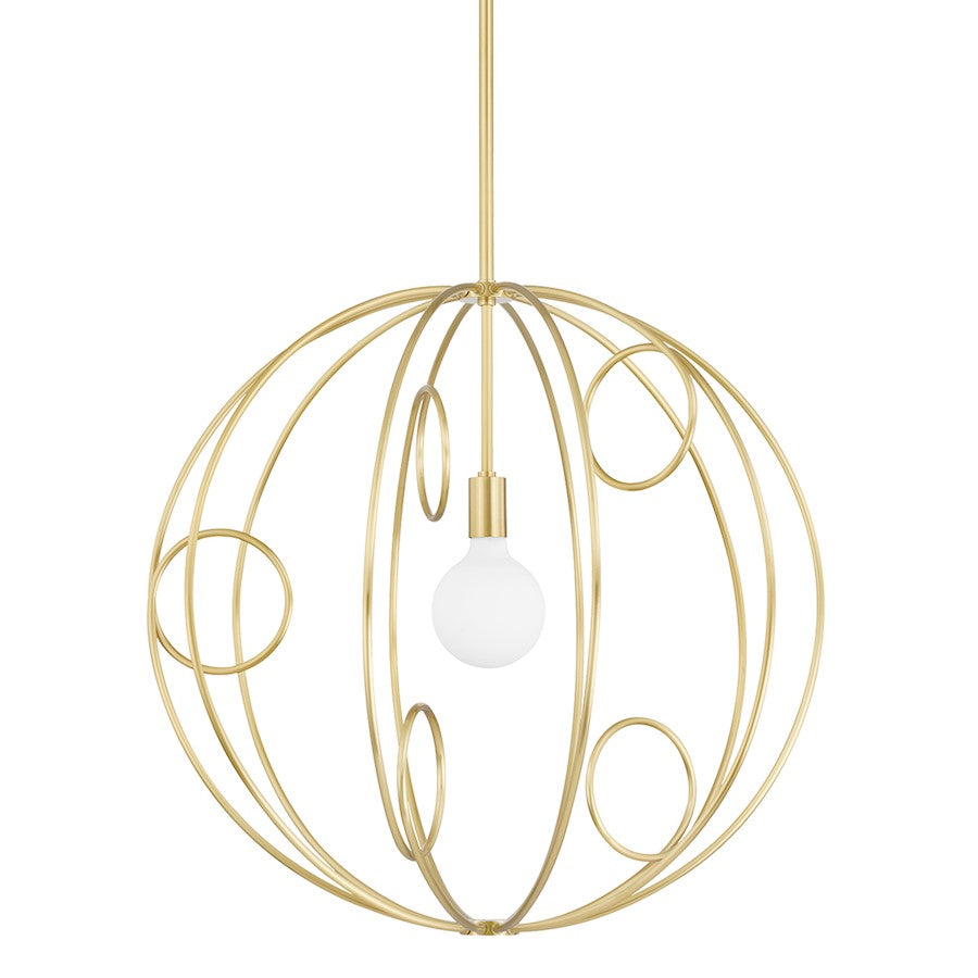 Mitzi Alanis 1 Light Medium Pendant, Aged Brass - H485701M-AGB