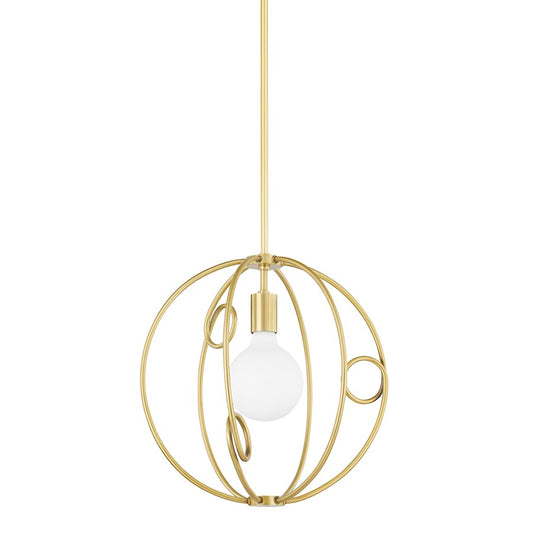 Mitzi Alanis 1 Light Small Pendant, Aged Brass - H485701S-AGB