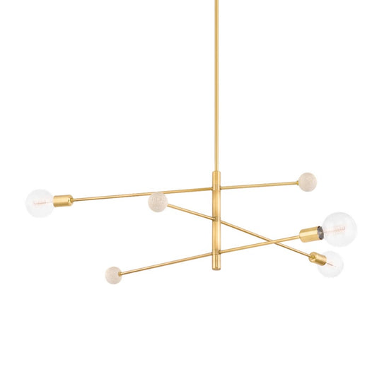 Mitzi Slater 3 Light Chandelier, Aged Brass - H491803-AGB