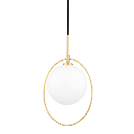 Mitzi Babette 1 Light Pendant, Aged Brass - H493701-AGB