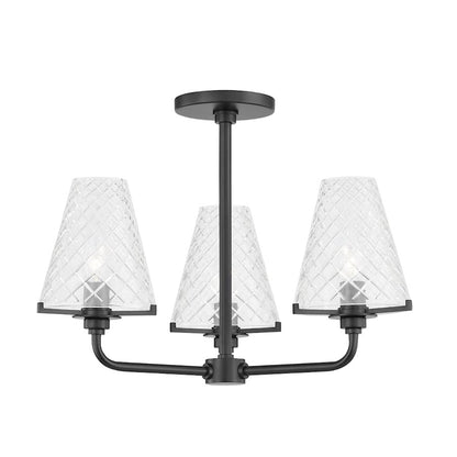 Mitzi Irene 3 Light Semi Flush, Soft Black - H495603-SBK