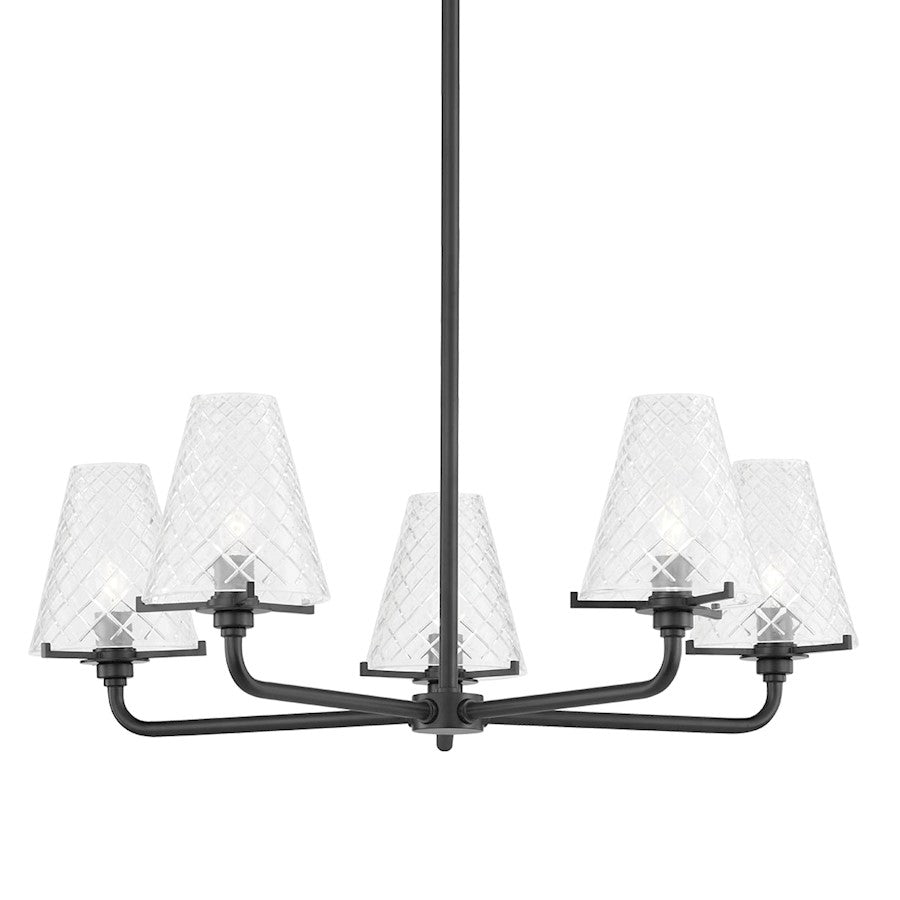 Mitzi Irene 5 Light Chandelier, Soft Black - H495805-SBK