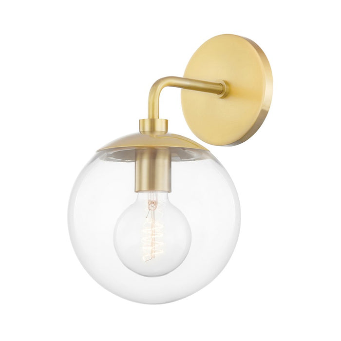 Mitzi Meadow 1 Light Wall Sconce, Aged Brass/Clear - H503101-AGB