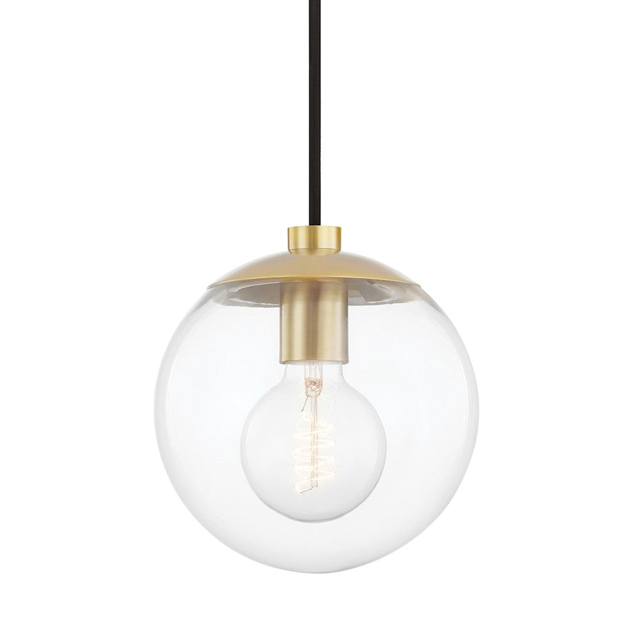 Mitzi Meadow 1 Light Pendant, Aged Brass/Clear - H503701-AGB