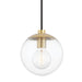 Mitzi Meadow 1 Light Pendant, Aged Brass/Clear - H503701-AGB
