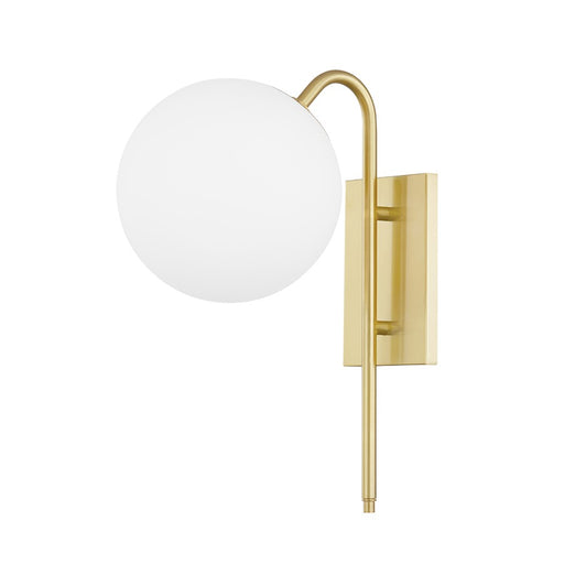 Mitzi Ingrid 1 Light Wall Sconce, Aged Brass/Opal - H504101-AGB
