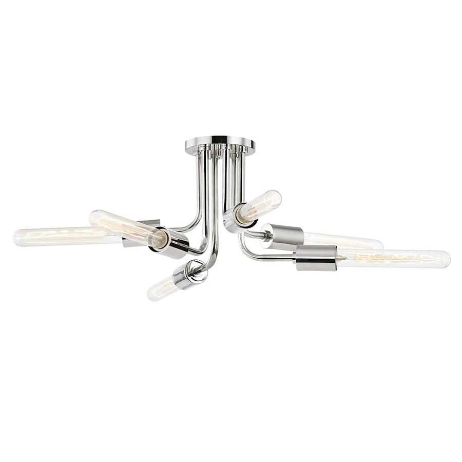 Mitzi Donny 6 Light Semi Flush, Polished Nickel - H510606-PN