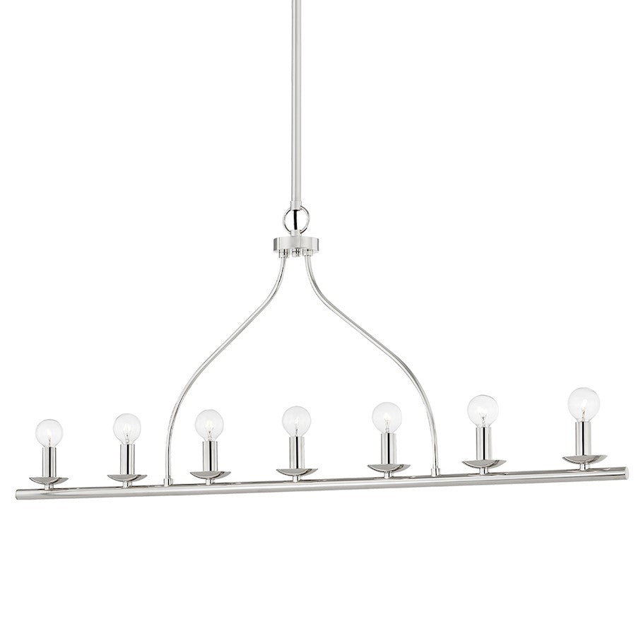 Mitzi Kendra 7 Light Island Light Pendant, Polished Nickel - H511907-PN