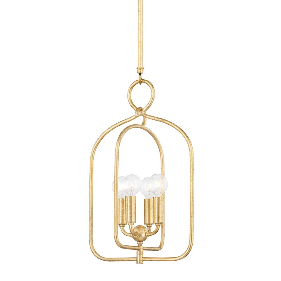 Mitzi Mallory 4 Light Small Pendant, Gold Leaf - H512701S-GL