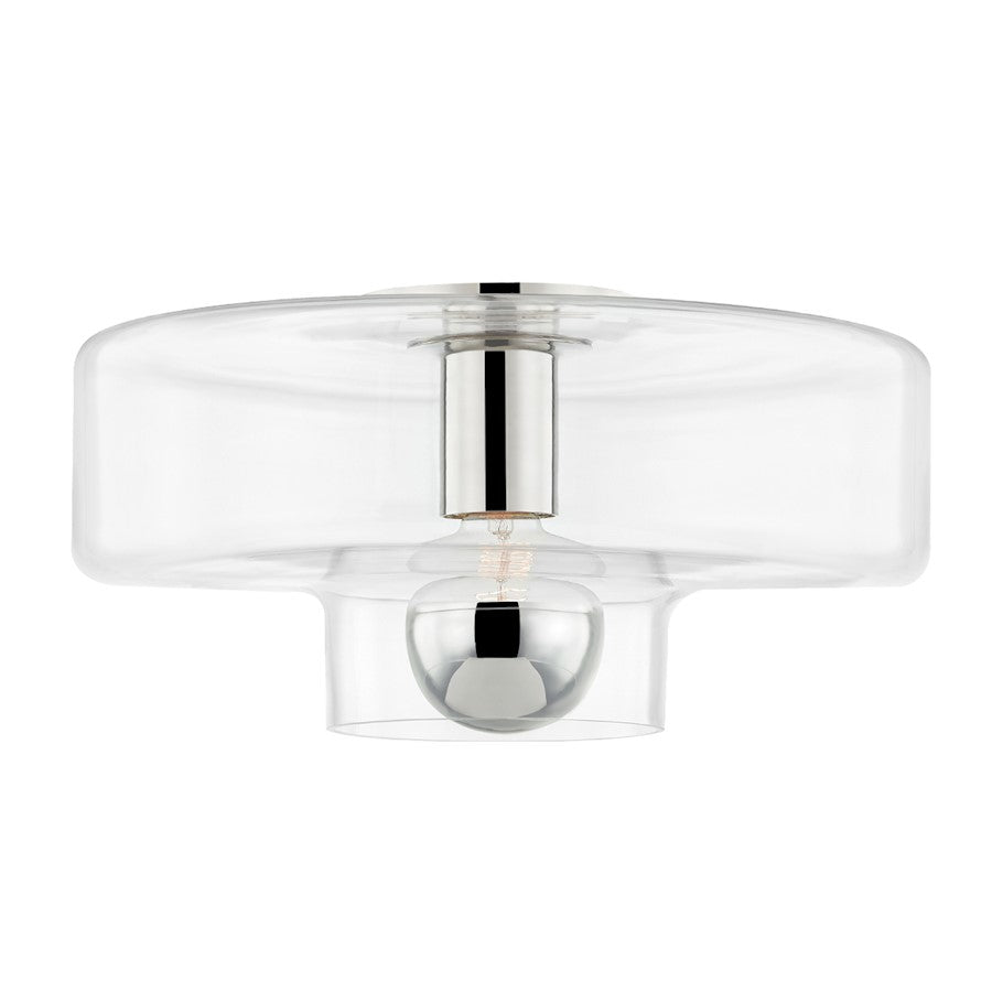 Mitzi Iona 1 Light Flush Mount, Polished Nickel/Clear - H524501-PN