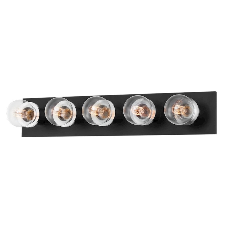 Mitzi Brandi 5 Light Bath Bracket, Polished Chrome/Soft Black - H526305-PC-SBK