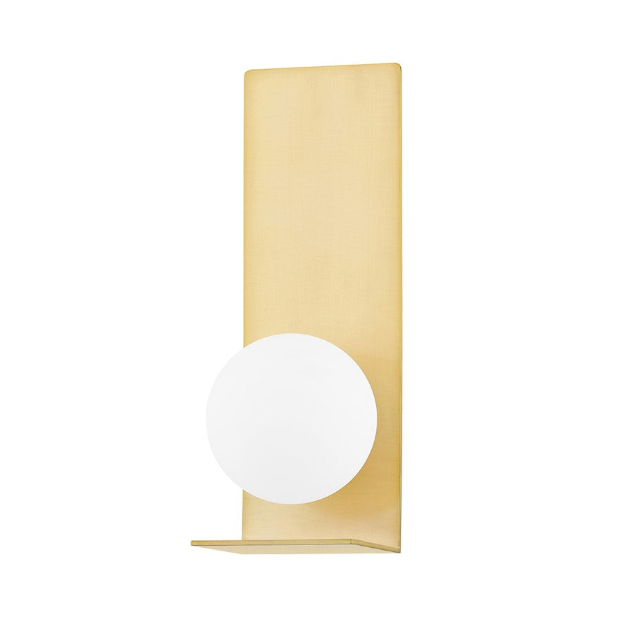 Mitzi Lani 1 Light Wall Sconce, Aged Brass/Opal - H533101-AGB