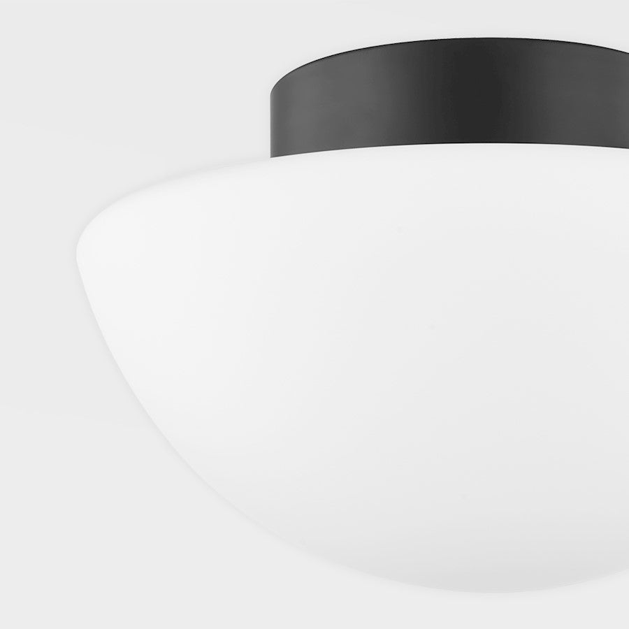 Mitzi Andrea 1 Light Flush Mount, Soft Black/Opal Matte