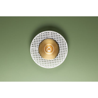 Mitzi Autumn 1 Light Flush Mount, Aged Brass