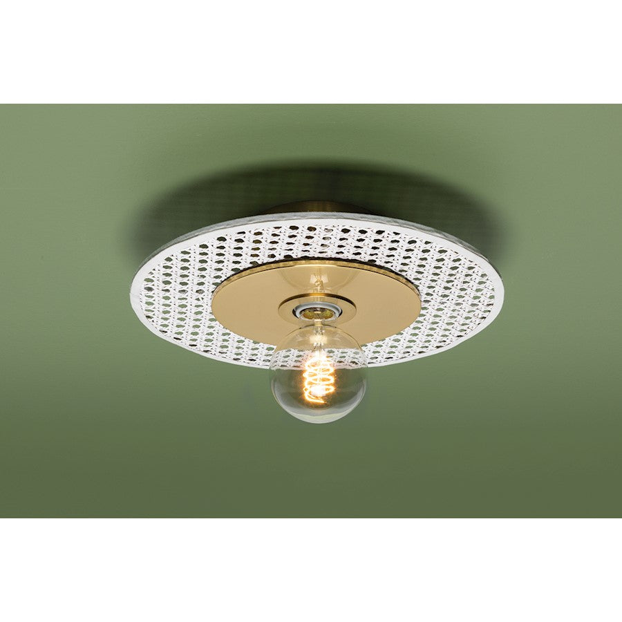 Mitzi Autumn 1 Light Flush Mount, Aged Brass