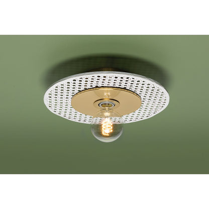 Mitzi Autumn 1 Light Flush Mount, Aged Brass