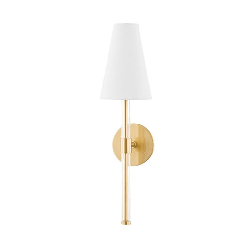 Mitzi Janelle 1 Light Wall Sconce, Aged Brass/White - H630101-AGB