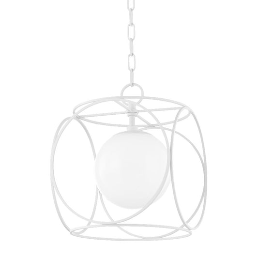 Mitzi Claire 1 Light 15" Pendant, Texture White/White - H632701S-TWH