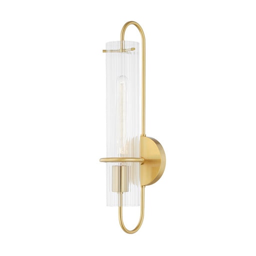 Mitzi Beck 1 Light Wall Sconce, Aged Brass/Clear - H640101-AGB