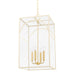 Mitzi Addison 2 Light 28" Pendant, Aged Brass/Clear - H642704L-AGB-TCR