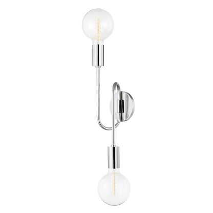 Mitzi Zani 2 Light Wall Sconce, Polished Nickel/Opal Matte - H655102B-PN