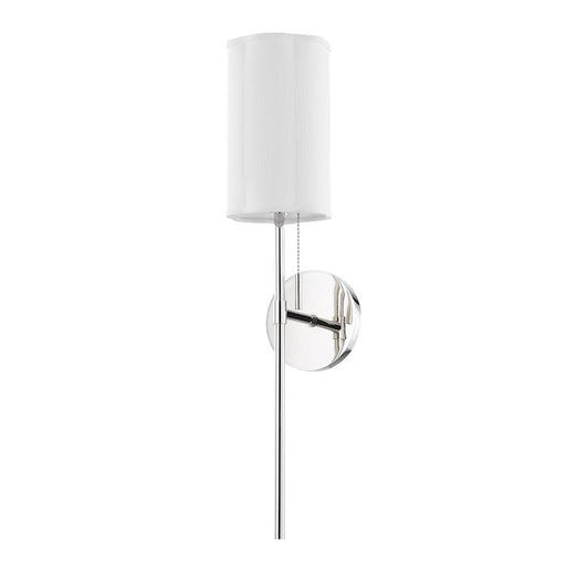 Mitzi Fawn 1 Light Wall Sconce, Polished Nickel/White - H673101-PN