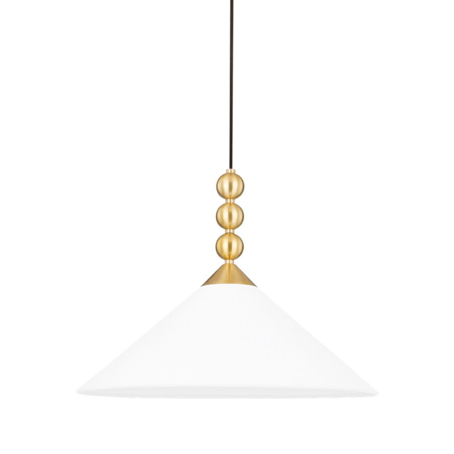 Mitzi Sang 1 Light Pendant, Aged Brass/White - H682701-AGB