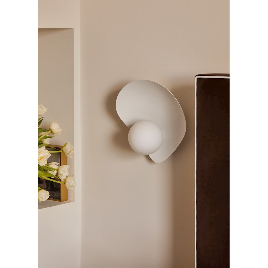 Leni 1 Light Wall Sconce, Texture White/White