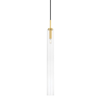 Mitzi Nyah 1 Light 32" Pendant, Aged Brass/Clear - H701701L-AGB