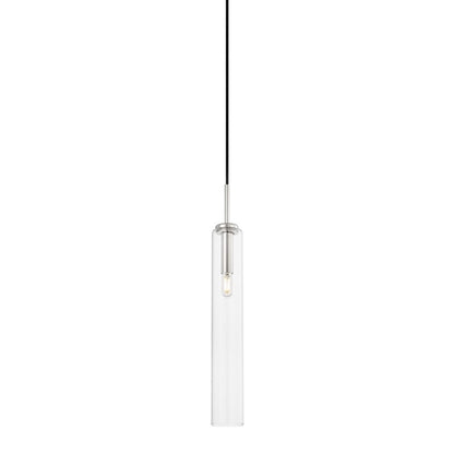 Mitzi Nyah 1 Light 22" Pendant, Polished Nickel/Clear - H701701S-PN