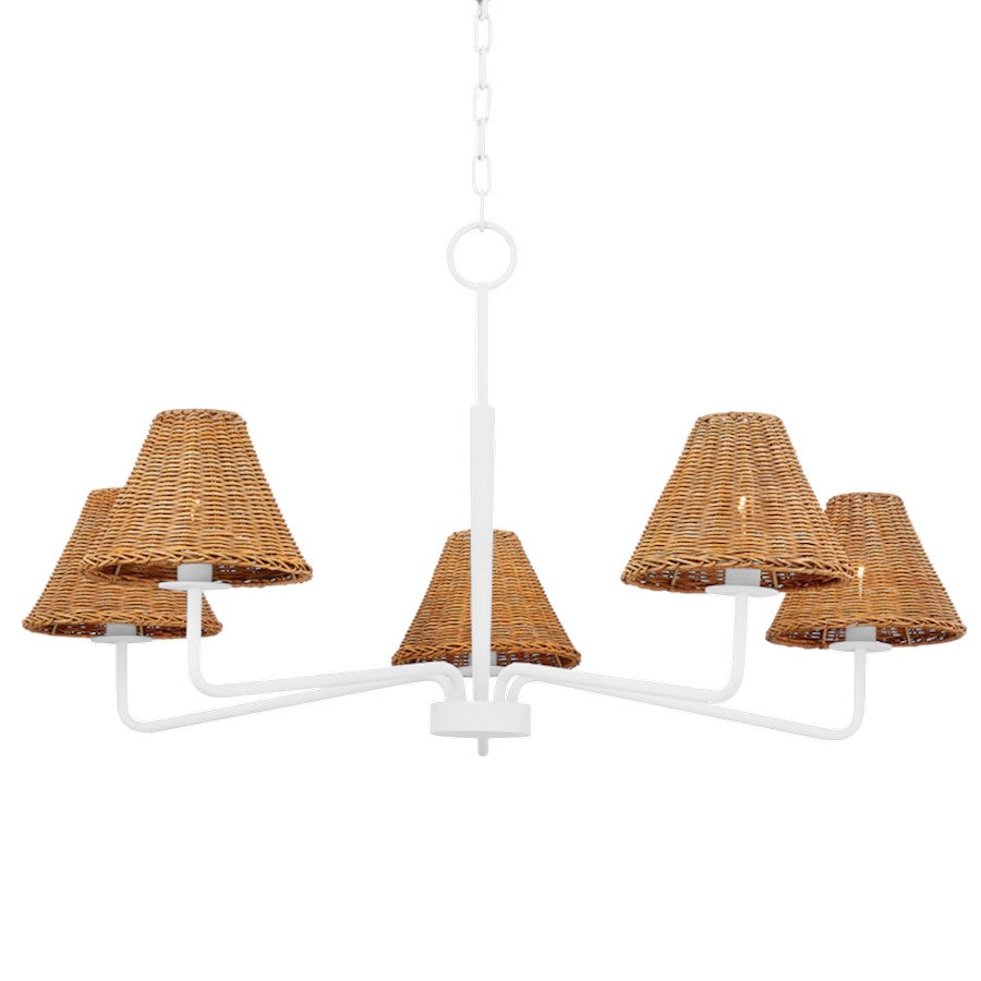 Mitzi Issa 5 Light Chandelier, Texture White - H704805-TWH