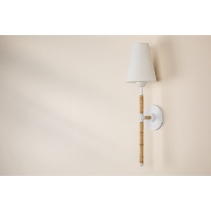 Mariana 1 Light Wall Sconce, Textured White/White