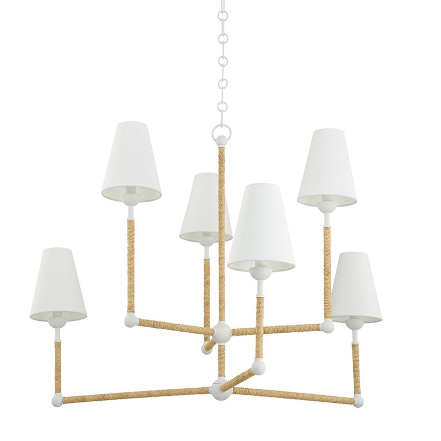 Mitzi Mariana 6 Light Chandelier, Textured White/White - H708806-TWH